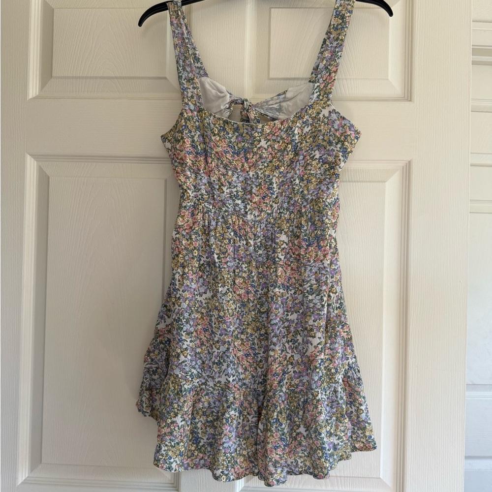 Hollister Multi Pastel Floral Mini Dress